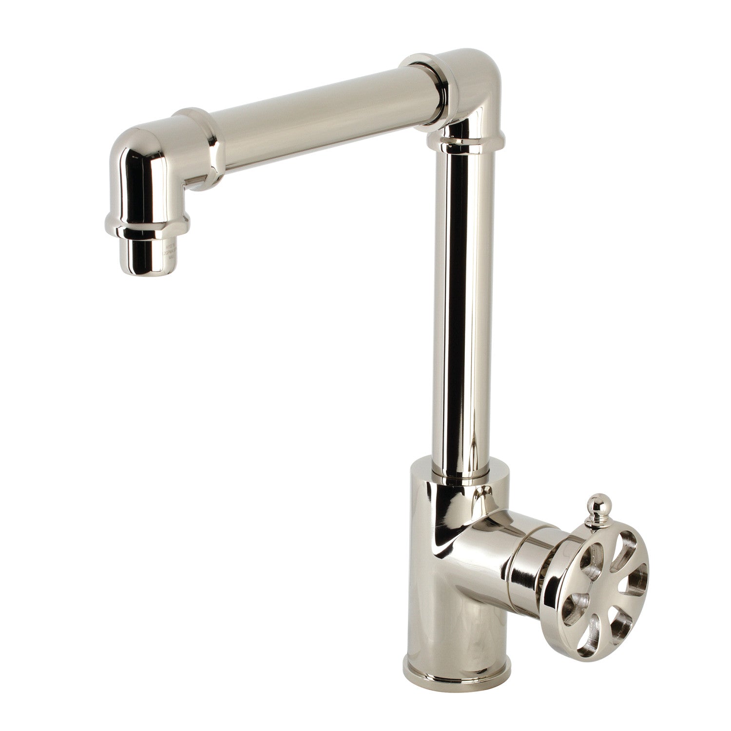 Kingston Sona KS144RXPN - Belknap One-Handle 1-Hole Bathroom Faucet with Push Pop-Up Drain, Polished Nickel — image 1